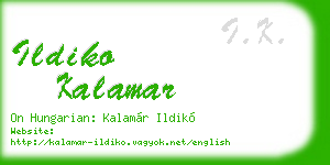 ildiko kalamar business card